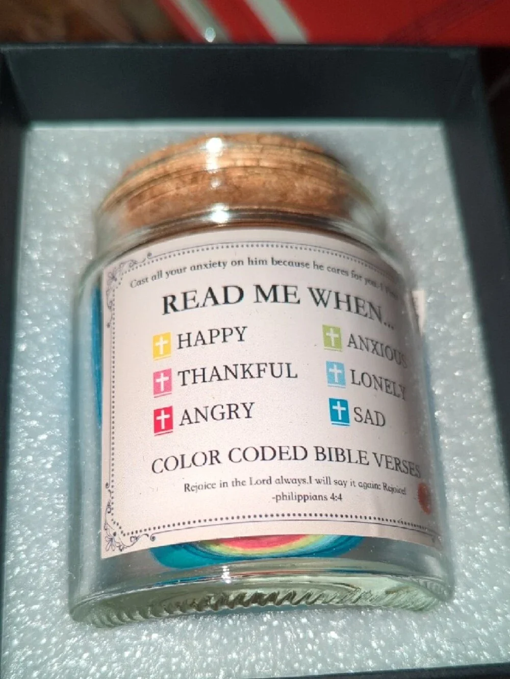 Color Coded Bible Verse Jar - Multicolor - Picture 1 of 2